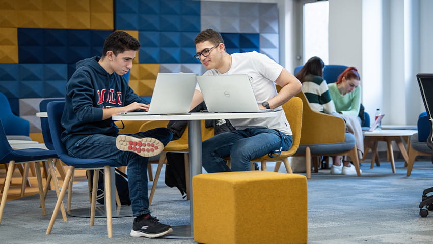 Students in the Forum, Frenchay Campus