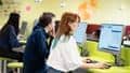 Students working in the Hive and Project Room, Frenchay Campus