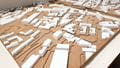 Buildings planning models built by using different materials such as cardboard and paper