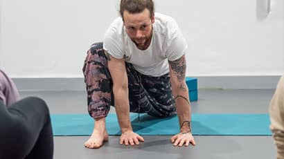 People practising yoga