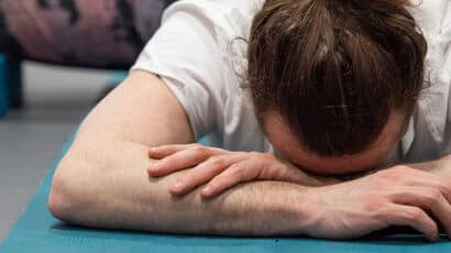 student during mindful movement