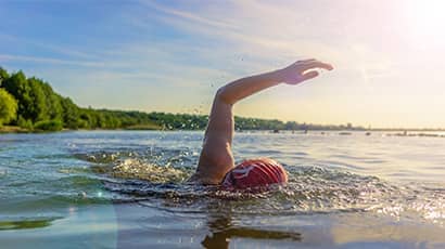 Open water swimming with UWE Bristol MOVE.