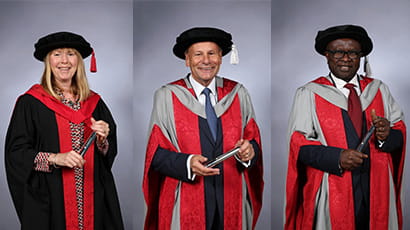 UWE Bristol awards honorary degrees to three recipients