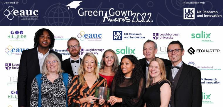 Green Skills for Jobs and Entrepreneurship programme team at the Green Gown Awards.