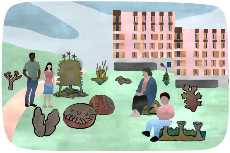 A picture demonstrating public art project at UWE